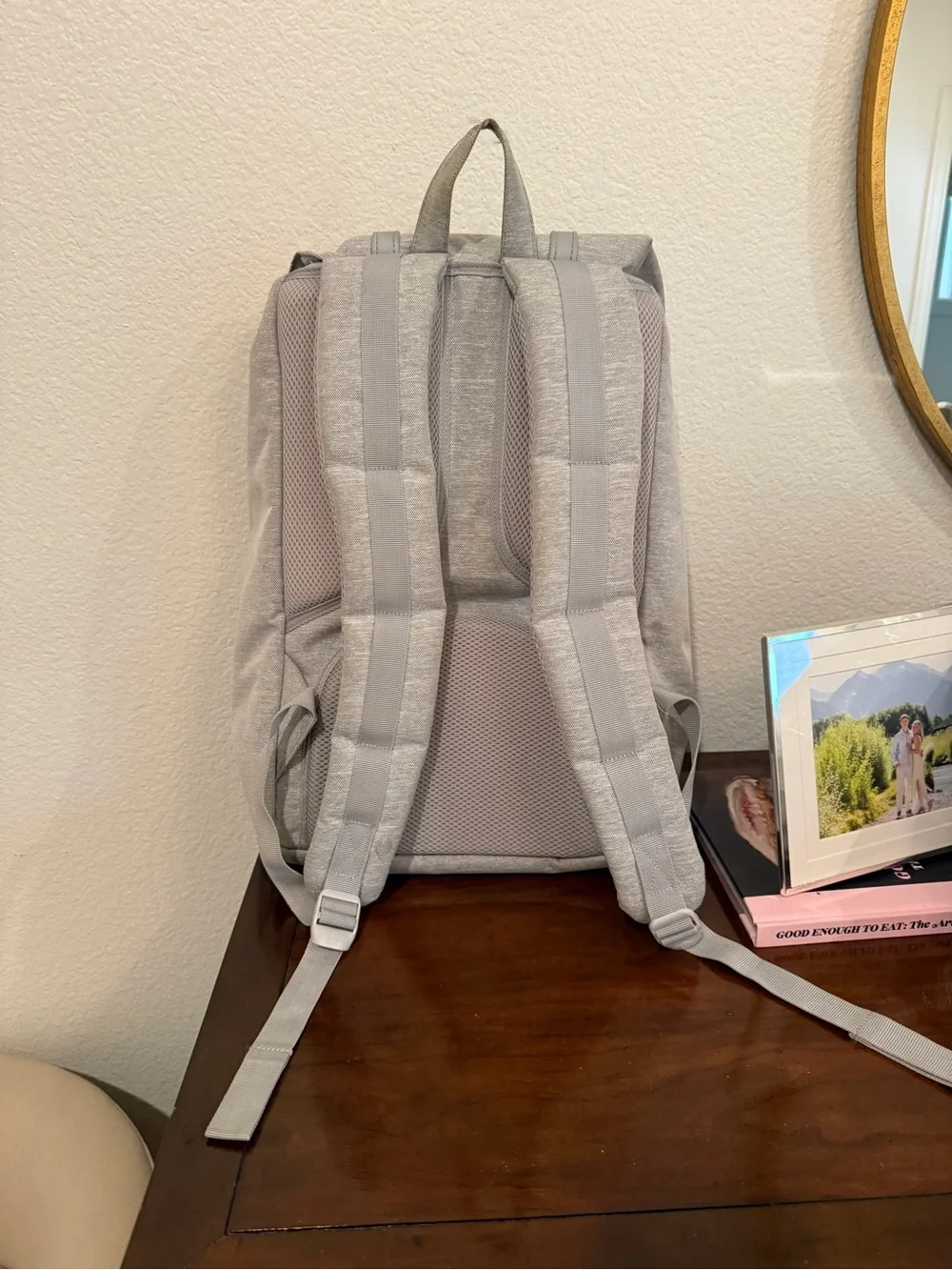 Herschel Supply Company Gray Backpack with Neon Yellow Accents